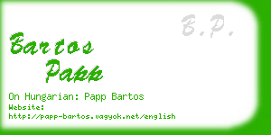bartos papp business card